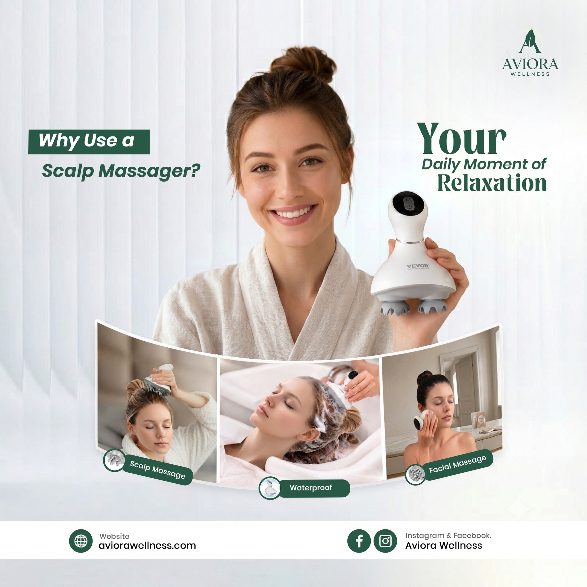 Electric Waterproof Scalp Massager
