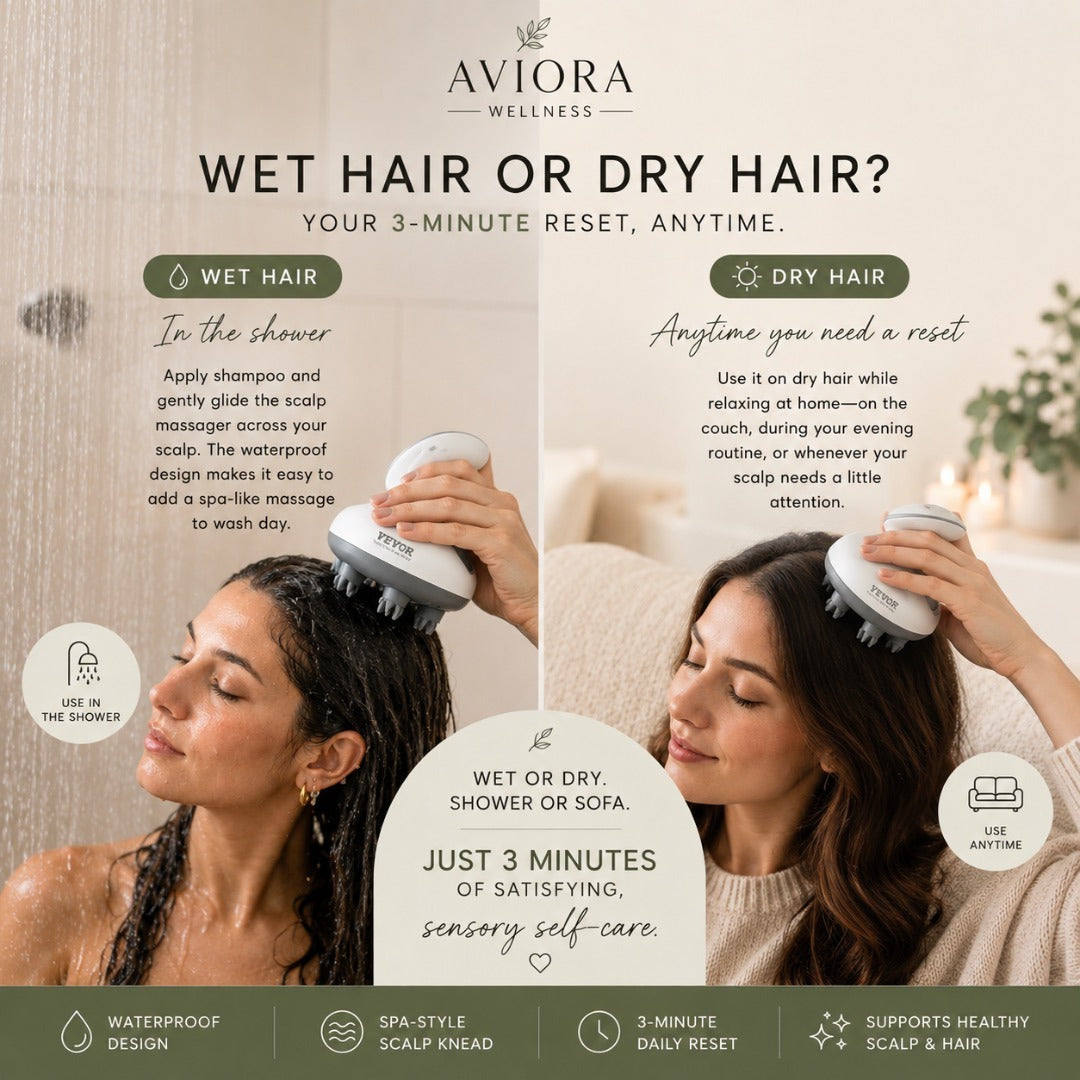 Electric Waterproof Scalp Massager