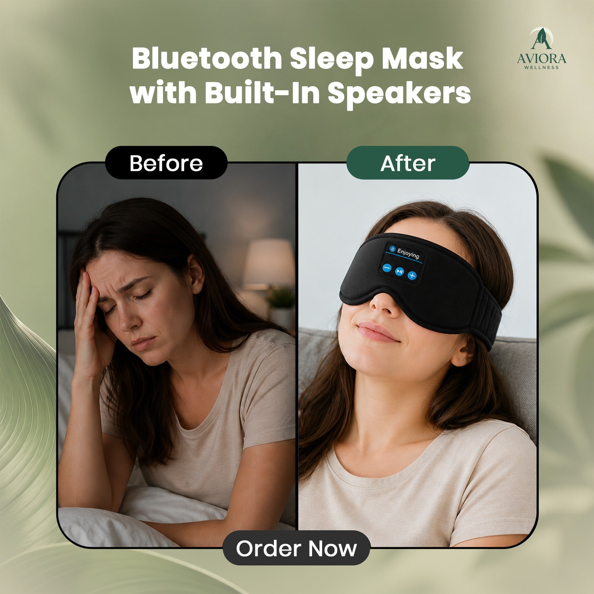 Bluetooth Sleep Mask with Built-In Speakers